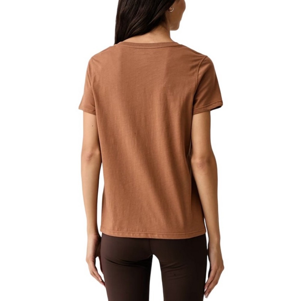 DKNY LEOPARD LOGO T-SHIRT ΜΠΛΟΥΖΑ ΓΥΝΑΙΚΕΙΑ CARAMEL