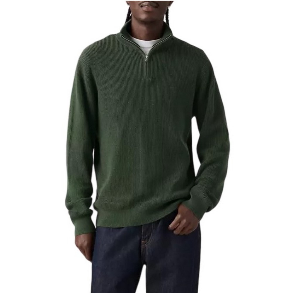 LEVIS LIGHTWEIGHT HM QUARTER ZIP ΜΠΛΟΥΖΑ ΠΛΕΚΤΗ ΑΝΔΡΙΚΗ DARK GREEN