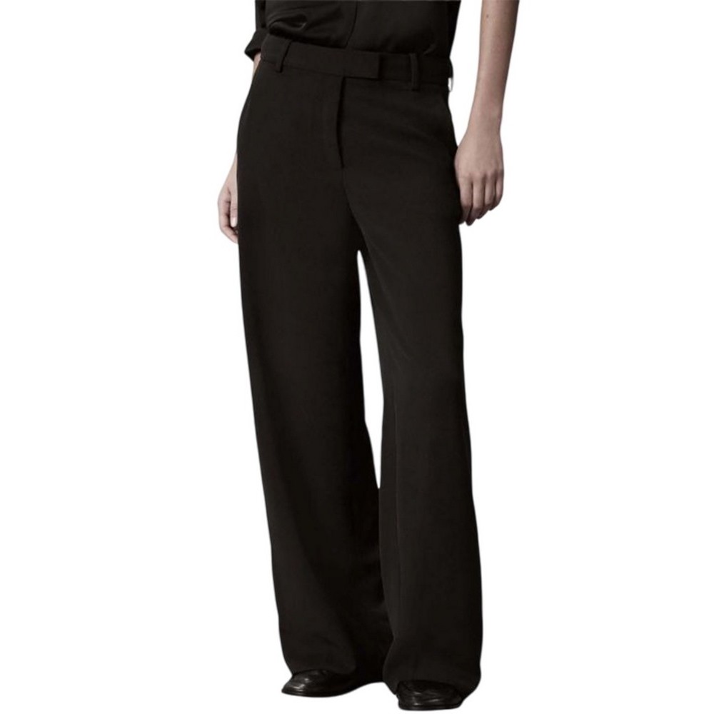 CALVIN KLEIN JEANS CLEAN POLY TWILL WIDE LEG PANT ΠΑΝΤΕΛΟΝΙ ΓΥΝΑΙΚΕΙΟ BLACK