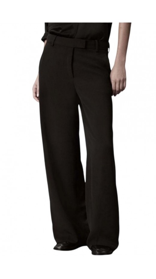 CALVIN KLEIN JEANS CLEAN POLY TWILL WIDE LEG PANT ΠΑΝΤΕΛΟΝΙ ΓΥΝΑΙΚΕΙΟ BLACK