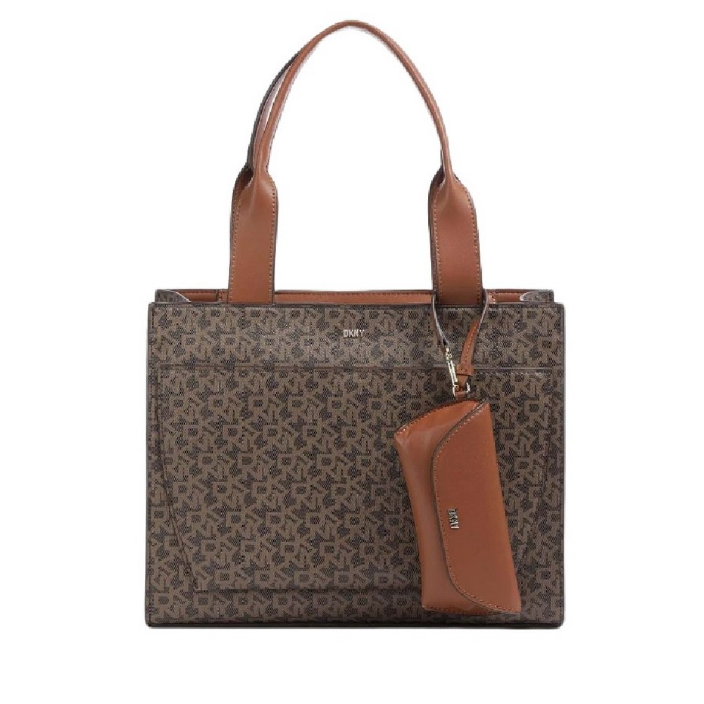 DKNY JEANNE TOTE HANDBAG ΤΣΑΝΤΑ ΓΥΝΑΙΚΕΙΑ BROWN