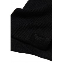 SUPERDRY D3 SDRY RIB KNIT SCARF ΚΑΣΚΟΛ ΓΥΝΑΙΚΕΙΟ BLACK