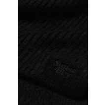 SUPERDRY D3 SDRY RIB KNIT SCARF ΚΑΣΚΟΛ ΓΥΝΑΙΚΕΙΟ BLACK