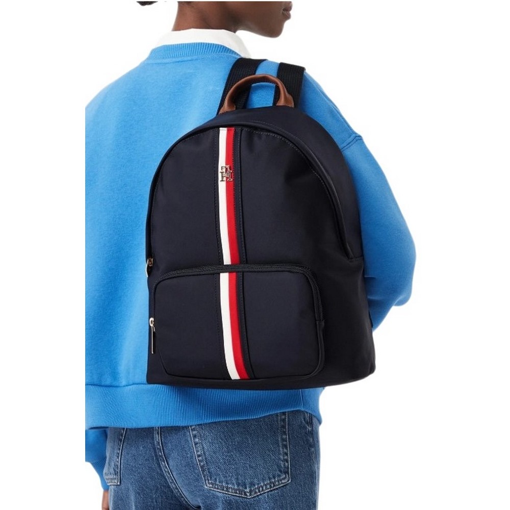 TOMMY HILFIGER POPETTE DOME BACKPACK CORP ΤΣΑΝΤΑ ΓΥΝΑΙΚΕΙΑ NAVY