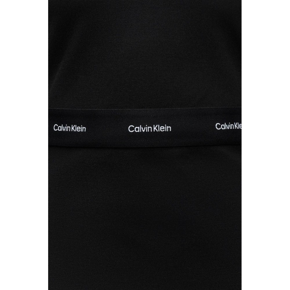 CALVIN KLEIN JEANS SENSUAL CUT OUT LOGO WB RIB ΦΟΡΕΜΑ ΜΑΚΡΥΜΑΝΙΚΟ ΓΥΝΑΙΚΕΙΟ BLACK