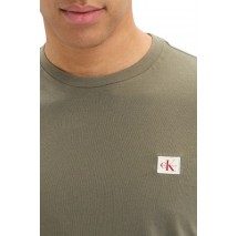 CALVIN KLEIN JEANS BADGE 30S JERSEY CLASSIC T-SHIRT ΜΠΛΟΥΖΑ ΑΝΔΡΙΚΗ OLIVE