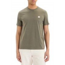 CALVIN KLEIN JEANS BADGE 30S JERSEY CLASSIC T-SHIRT ΜΠΛΟΥΖΑ ΑΝΔΡΙΚΗ OLIVE