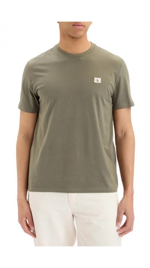 CALVIN KLEIN JEANS BADGE 30S JERSEY CLASSIC T-SHIRT ΜΠΛΟΥΖΑ ΑΝΔΡΙΚΗ OLIVE