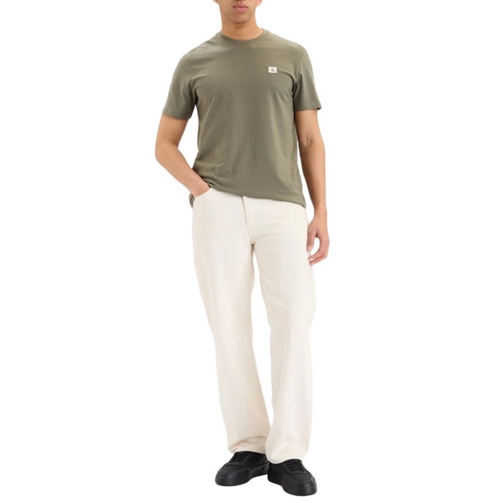 CALVIN KLEIN JEANS BADGE 30S JERSEY CLASSIC T-SHIRT ΜΠΛΟΥΖΑ ΑΝΔΡΙΚΗ OLIVE