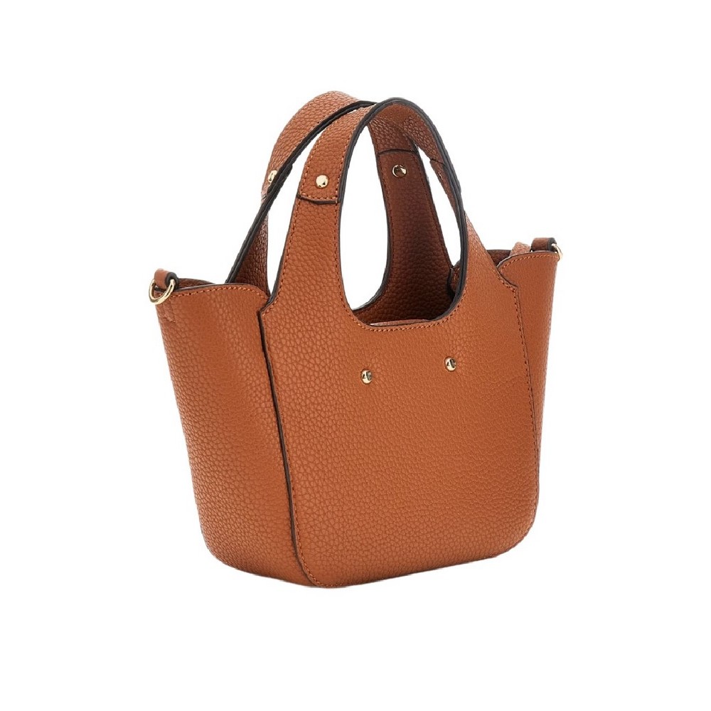 GUESS CALISTA 2 IN 1 MINI TOTE ΤΣΑΝΤΑ ΓΥΝΑΙΚΕΙΑ CARAMEL