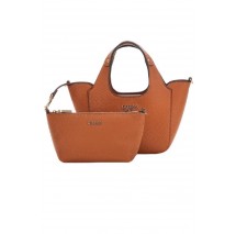 GUESS CALISTA 2 IN 1 MINI TOTE ΤΣΑΝΤΑ ΓΥΝΑΙΚΕΙΑ CARAMEL