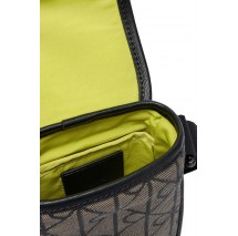 CALVIN KLEIN MIXED EMBLEM AOP SMALL FLAP REPO ΤΣΑΝΤΑ ΑΝΔΡΙΚΗ BLACK/BROWN