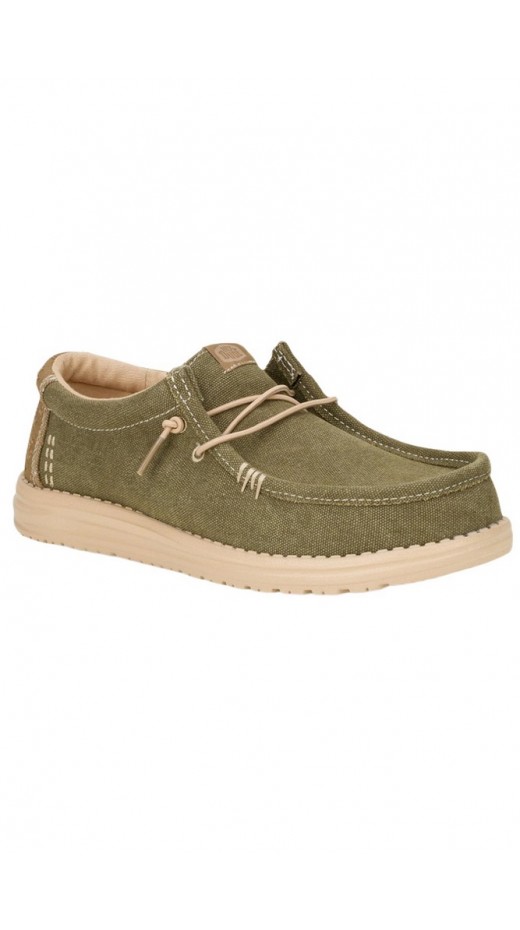 HEY DUDE WALLY WORKWEAR ΠΑΠΟΥΤΣΙ ΑΝΔΡΙΚΟ OLIVE