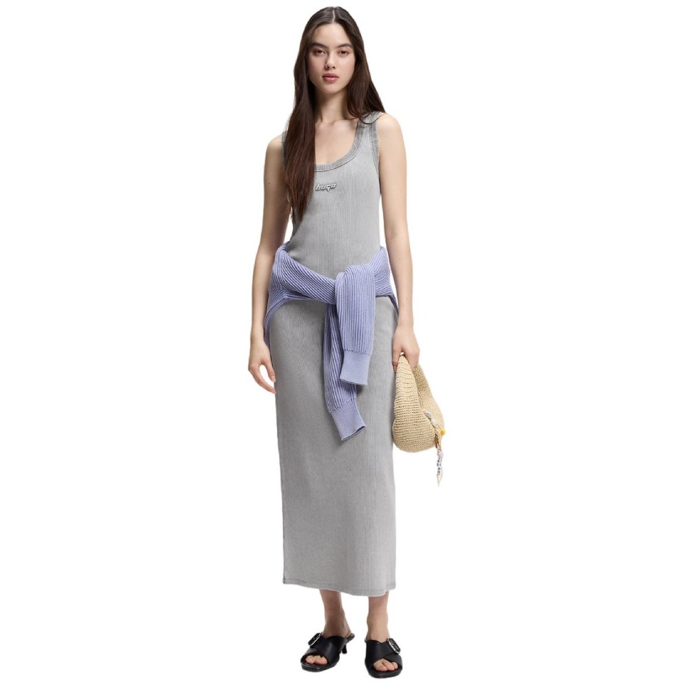 HUGO BOSS JERSEY DRESS NILIYO B ΦΟΡΕΜΑ ΓΥΝΑΙΚΕΙΟ GREY