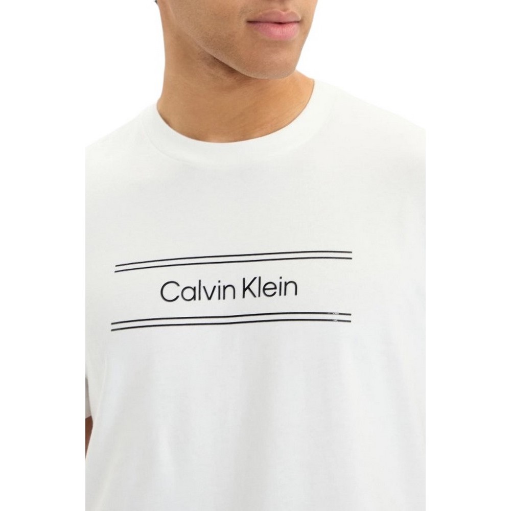 CALVIN KLEIN 20s EU SPW STNDRD GRAPHIC T-SHIRT ΜΠΛΟΥΖΑ ΑΝΔΡΙΚΗ BRIGHT WHITE