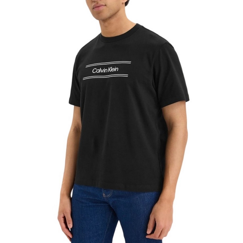 CALVIN KLEIN 20s EU SPW STNDRD GRAPHIC T-SHIRT ΜΠΛΟΥΖΑ ΑΝΔΡΙΚΗ BLACK