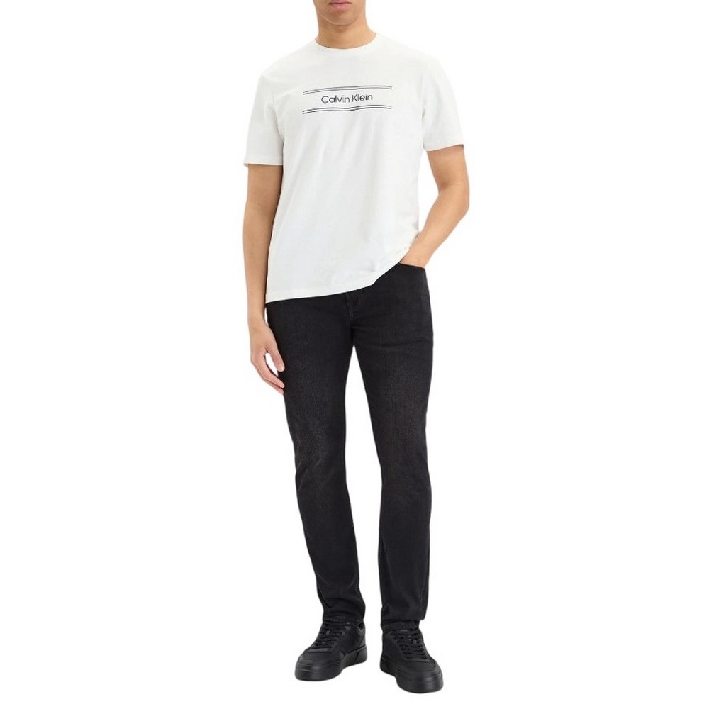CALVIN KLEIN 20s EU SPW STNDRD GRAPHIC T-SHIRT ΜΠΛΟΥΖΑ ΑΝΔΡΙΚΗ BRIGHT WHITE