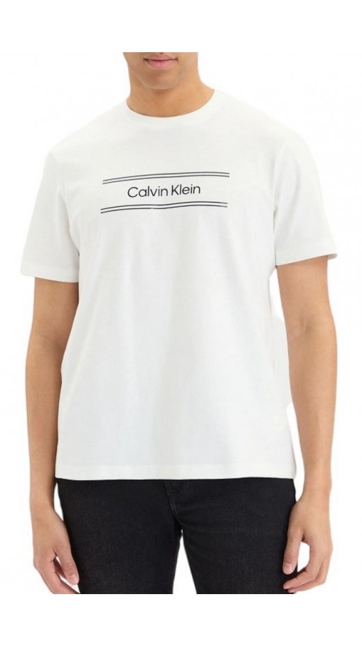 CALVIN KLEIN 20s EU SPW STNDRD GRAPHIC T-SHIRT ΜΠΛΟΥΖΑ ΑΝΔΡΙΚΗ BRIGHT WHITE