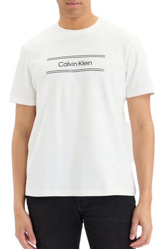 CALVIN KLEIN 20s EU SPW STNDRD GRAPHIC T-SHIRT ΜΠΛΟΥΖΑ ΑΝΔΡΙΚΗ BRIGHT WHITE
