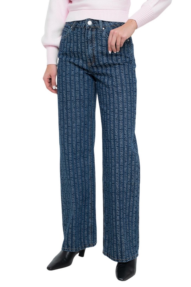 GUESS WIDE LEG ΠΑΝΤΕΛΟΝΙ ΓΥΝΑΙΚΕΙΟ INDIGO