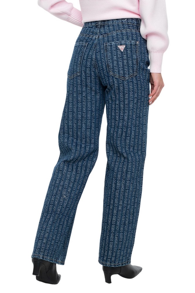 GUESS WIDE LEG ΠΑΝΤΕΛΟΝΙ ΓΥΝΑΙΚΕΙΟ INDIGO