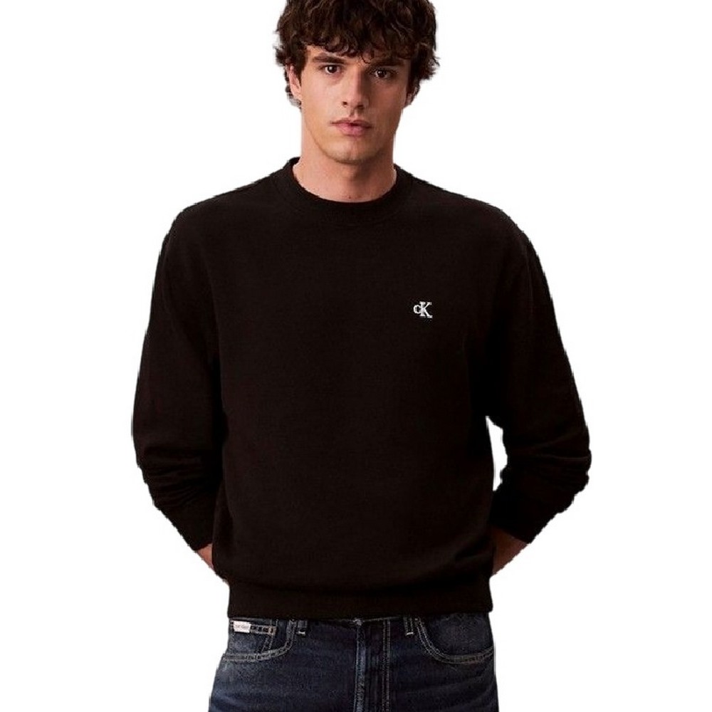 CALVIN KLEIN JEANS CL 350TERRY MONGRM CN SWTSHRT ΜΠΛΟΥΖΑ ΦΟΥΤΕΡ ΑΝΔΡΙΚΗ BLACK