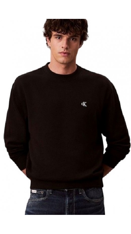 CALVIN KLEIN JEANS CL 350TERRY MONGRM CN SWTSHRT ΜΠΛΟΥΖΑ ΦΟΥΤΕΡ ΑΝΔΡΙΚΗ BLACK