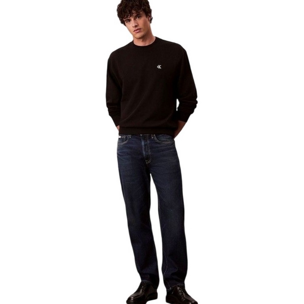 CALVIN KLEIN JEANS CL 350TERRY MONGRM CN SWTSHRT ΜΠΛΟΥΖΑ ΦΟΥΤΕΡ ΑΝΔΡΙΚΗ BLACK