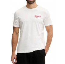 GUESS LAURO CN T-SHIRT ΜΠΛΟΥΖΑ ΑΝΔΡΙΚΗ WHITE