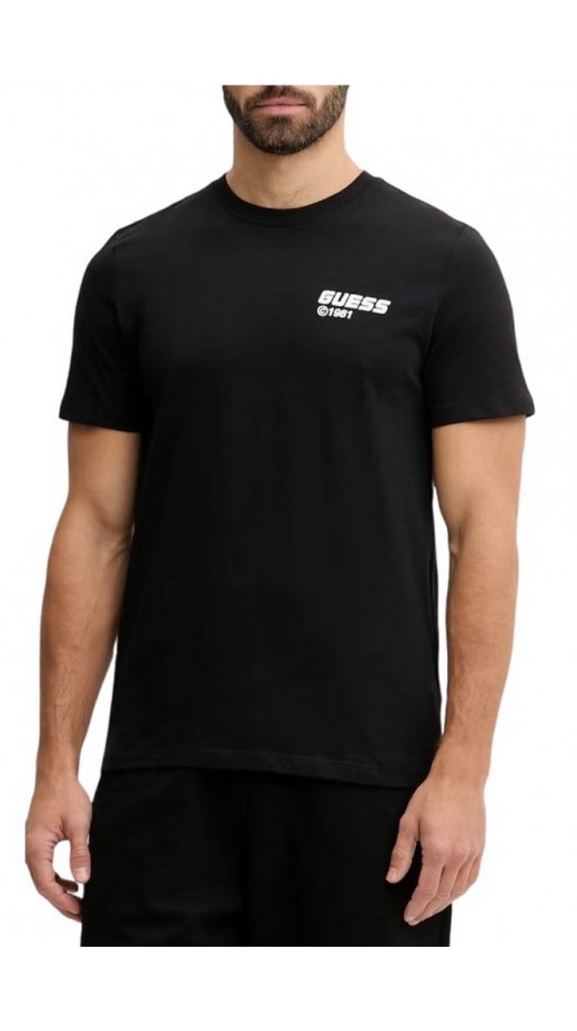 GUESS LAURO CN T-SHIRT ΜΠΛΟΥΖΑ ΑΝΔΡΙΚΗ BLACK