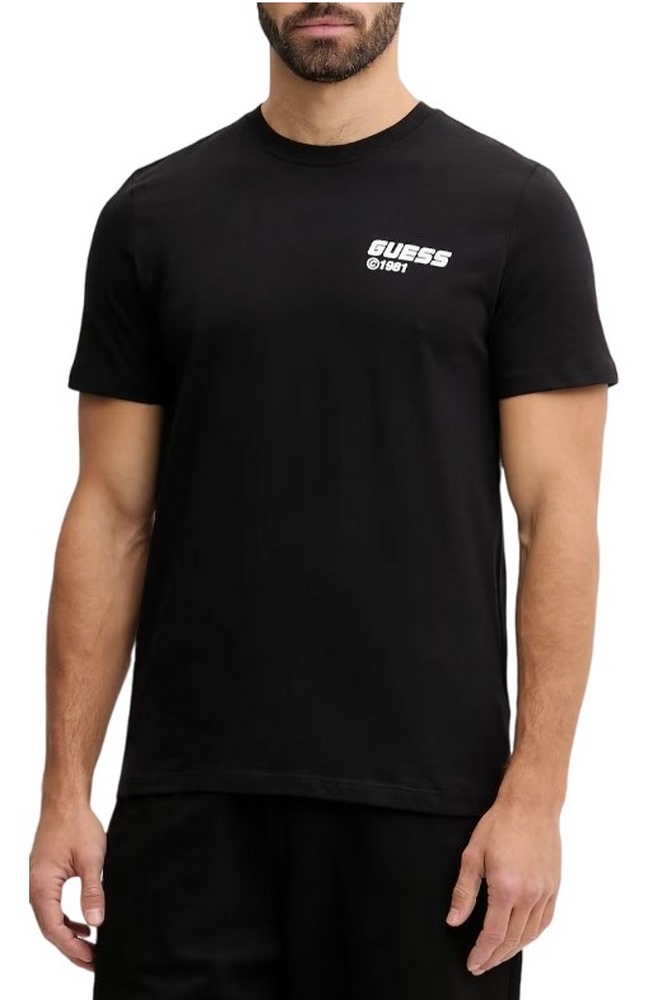GUESS LAURO CN T-SHIRT ΜΠΛΟΥΖΑ ΑΝΔΡΙΚΗ BLACK