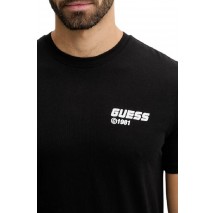 GUESS LAURO CN T-SHIRT ΜΠΛΟΥΖΑ ΑΝΔΡΙΚΗ BLACK