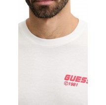 GUESS LAURO CN T-SHIRT ΜΠΛΟΥΖΑ ΑΝΔΡΙΚΗ WHITE