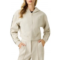 GUESS OCTAVIA HIGH NECK FULL-ZIP SWE ΖΑΚΕΤΑ ΦΟΥΤΕΡ ΓΥΝΑΙΚΕΙΑ BEIGE