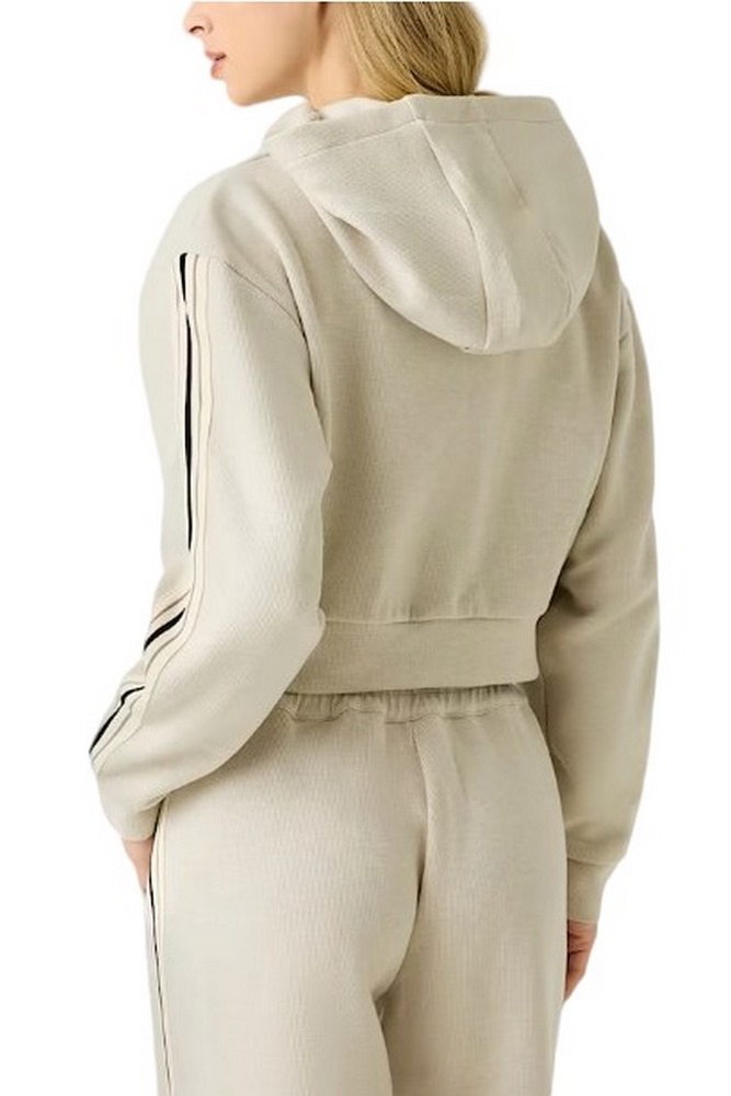 GUESS OCTAVIA HIGH NECK FULL-ZIP SWE ΖΑΚΕΤΑ ΦΟΥΤΕΡ ΓΥΝΑΙΚΕΙΑ BEIGE
