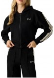 GUESS OCTAVIA HIGH NECK FULL-ZIP SWE ΖΑΚΕΤΑ ΦΟΥΤΕΡ ΓΥΝΑΙΚΕΙΑ BLACK