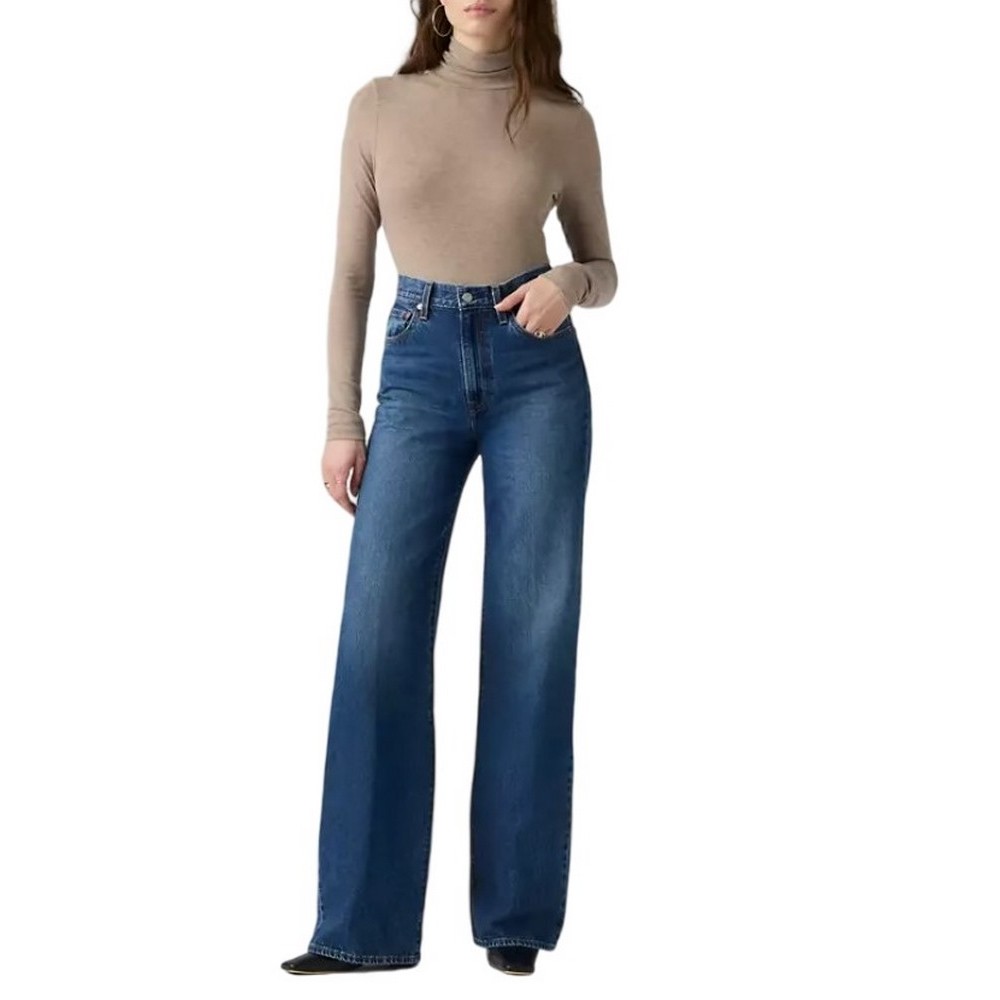 LEVIS RIBCAGE WIDE LEG H223 JEANS WORN IN ΠΑΝΤΕΛΟΝΙ ΤΖΙΝ ΓΥΝΑΙΚΕΙΟ MED INDIGO