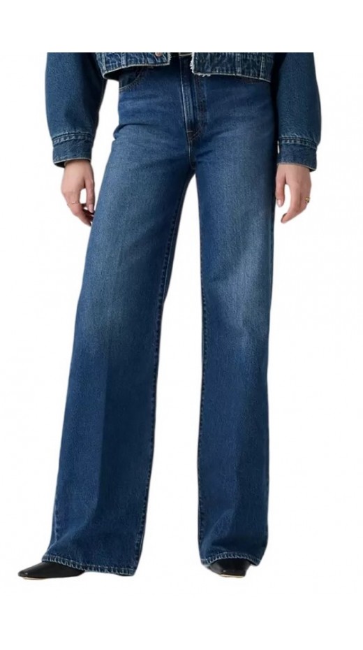 LEVIS RIBCAGE WIDE LEG H223 JEANS WORN IN ΠΑΝΤΕΛΟΝΙ ΤΖΙΝ ΓΥΝΑΙΚΕΙΟ MED INDIGO