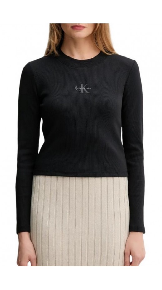 CALVIN KLEIN JEANS A MONOGRAM BABY T-SHIRT  ΜΠΛΟΥΖΑ ΓΥΝΑΙΚΕΙΑ BLACK