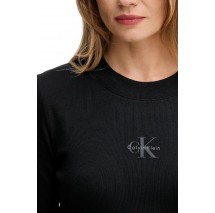 CALVIN KLEIN JEANS A LS MONOGRAM BABY TEE ΜΠΛΟΥΖΑ ΓΥΝΑΙΚΕΙΑ BLACK