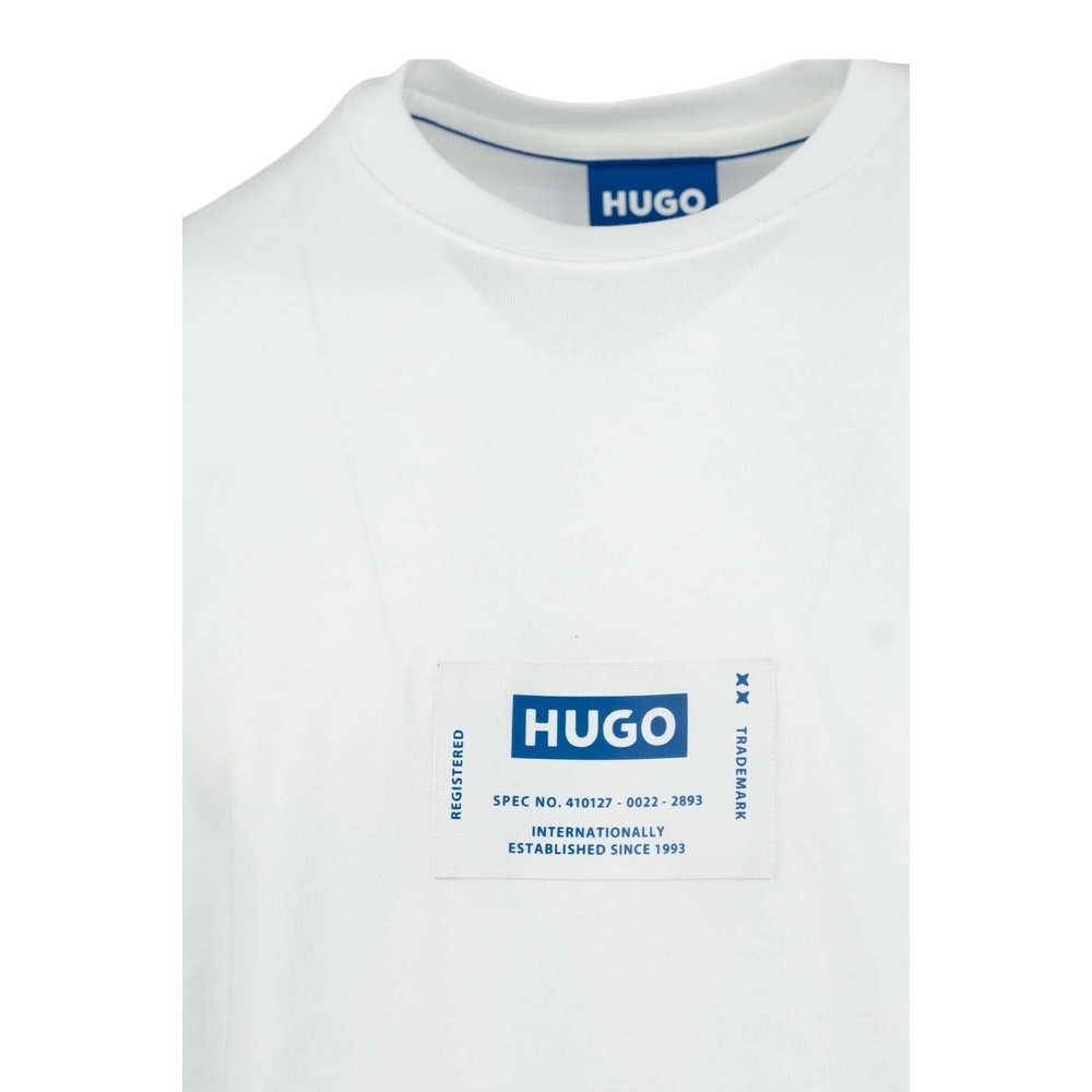 HUGO BOSS JERSEY NURAZAK T-SHIRT ΜΠΛΟΥΖΑ ΑΝΔΡΙΚΗ WHITE