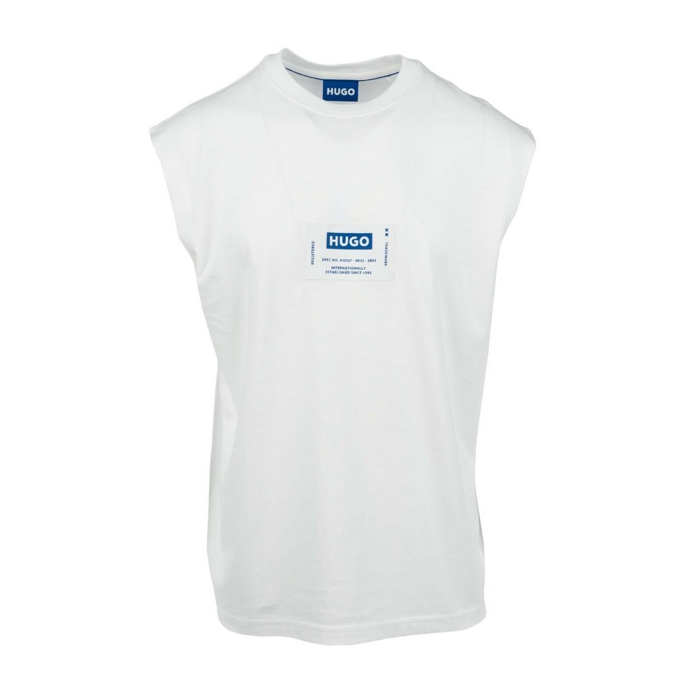 HUGO BOSS JERSEY NURAZAK T-SHIRT ΜΠΛΟΥΖΑ ΑΝΔΡΙΚΗ WHITE