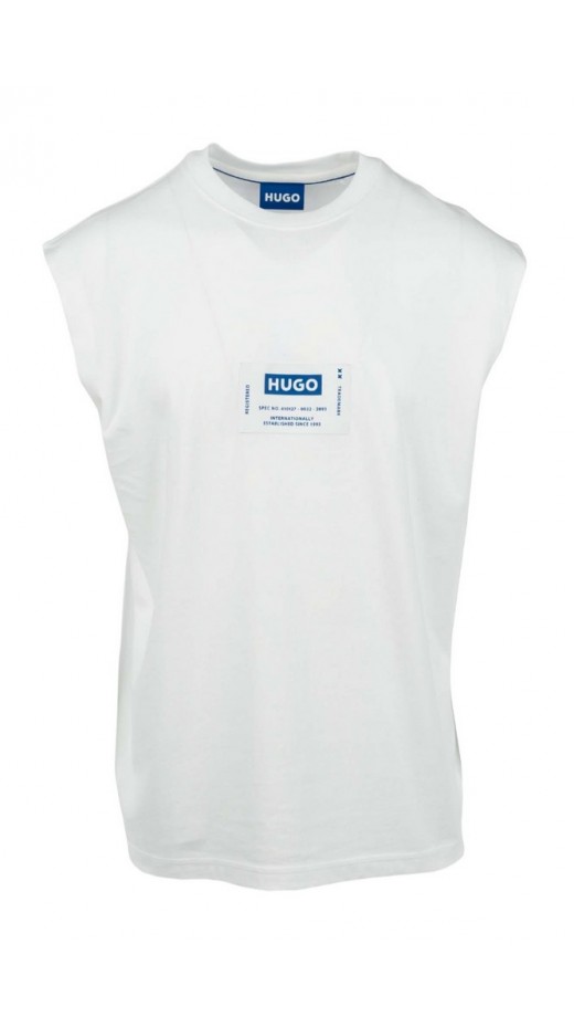 HUGO BOSS JERSEY NURAZAK T-SHIRT ΜΠΛΟΥΖΑ ΑΝΔΡΙΚΗ WHITE
