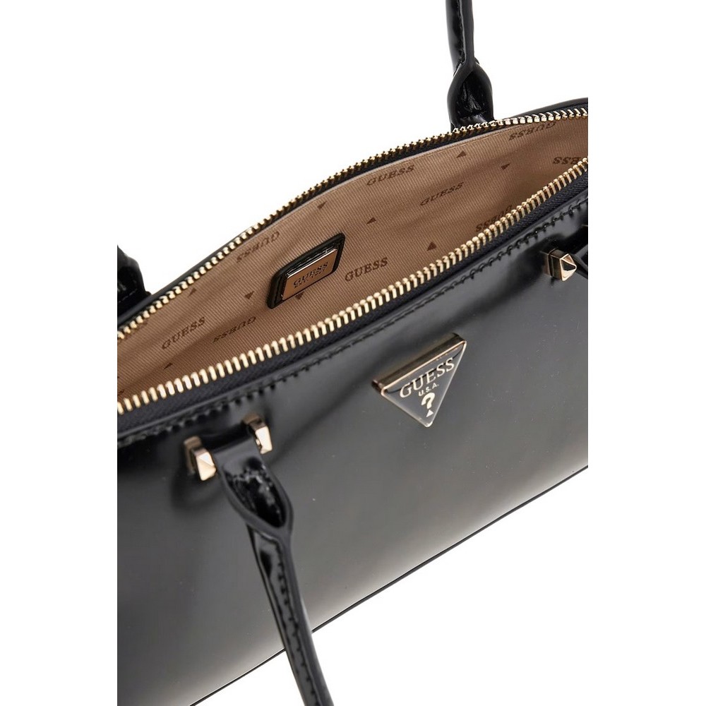 GUESS ARNELA SHOULDER SATCHEL ΤΣΑΝΤΑ ΓΥΝΑΙΚΕΙΑ BLACK