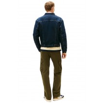 TOMMY JEANS RYAN RGLR TEDDY TRCKR EXT DI6166 ΜΠΟΥΦΑΝ ΑΝΔΡΙΚΟ BLUΕ DENIM