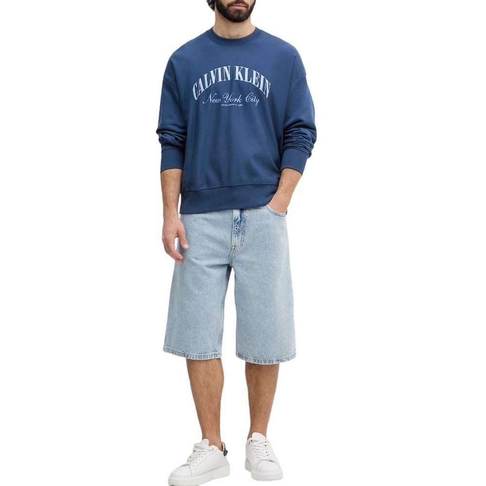 CALVIN KLEIN JEANS LONG SHORT RIVAL BLUE ΤΖΙΝ ΒΕΡΜΟΥΔΑ ΑΝΔΡΙΚΗ DENIM LIGHT