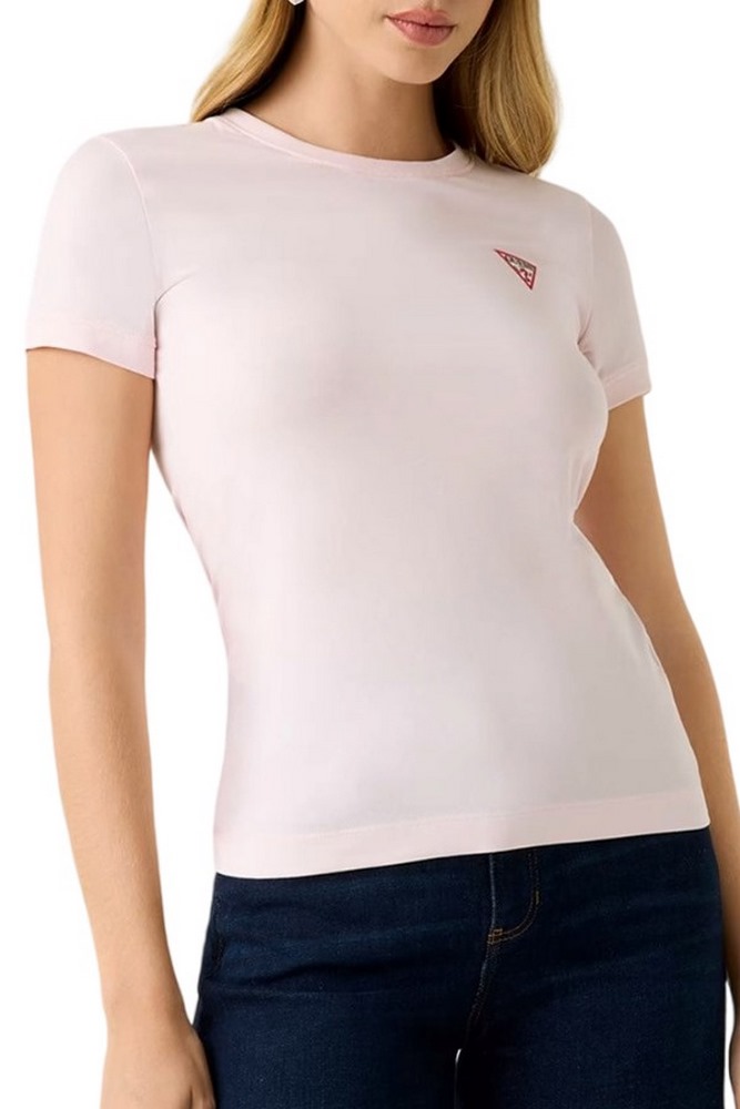 GUESS CN MINI TRIANGLE T-SHIRT ΜΠΛΟΥΖΑ ΓΥΝΑΙΚΕΙΑ ROSE