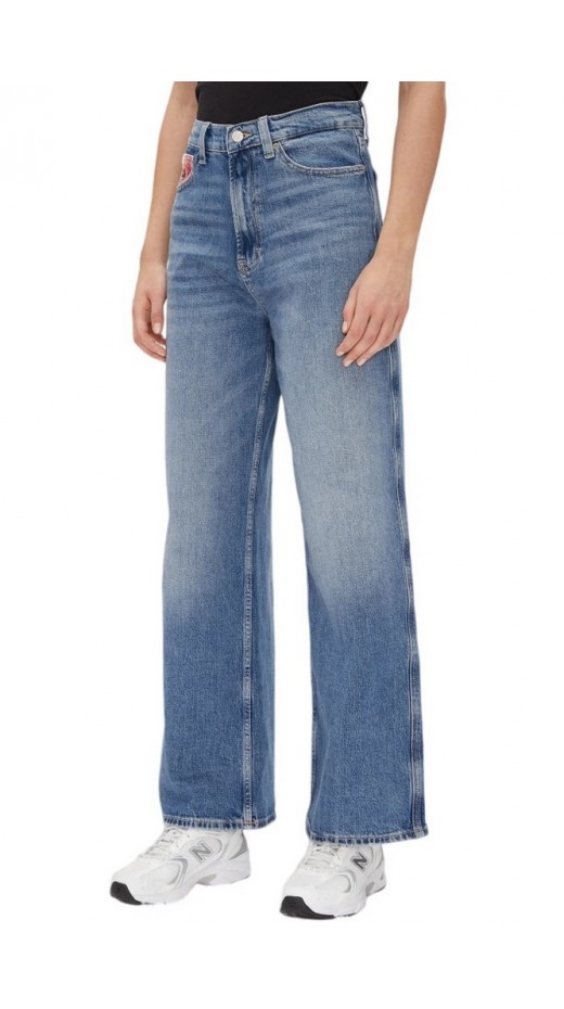TOMMY JEANS CLAIRE HR WD RWB BI5135 ΠΑΝΤΕΛΟΝΙ ΓΥΝΑΙΚΕΙΟ BLUΕ DENIM