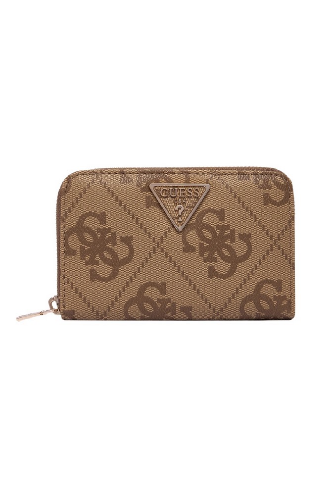 GUESS LAUREL II SLG MED ZIP AROUND ΠΟΡΤΟΦΟΛΙ ΓΥΝΑΙΚΕΙΟ LATTE