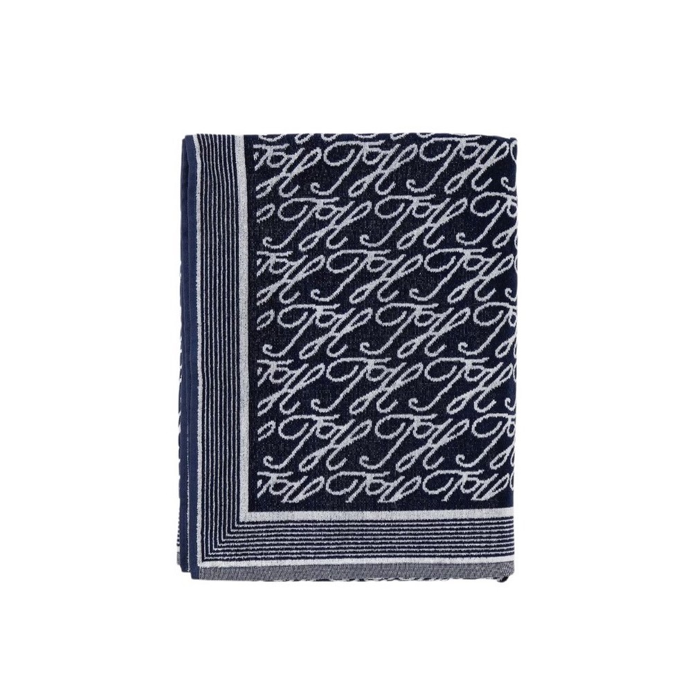 TOMMY HILFIGER SCRIPT TOWEL ΠΕΤΣΕΤΑ UNISEX NAVY